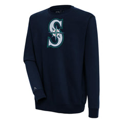 Navy Seattle Mariners Antigua Victory Pullover Sweatshirt