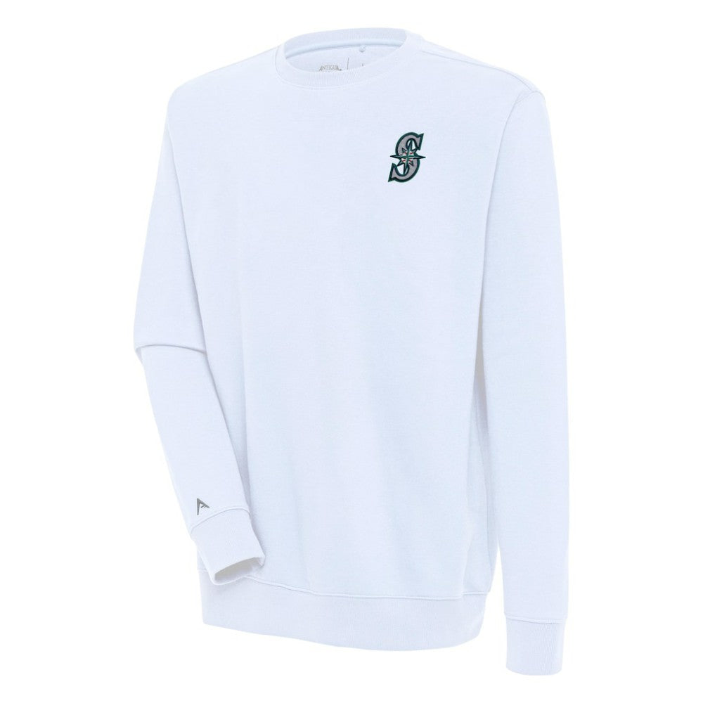 White Seattle Mariners Antigua Victory Pullover Sweatshirt