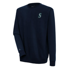 Navy Seattle Mariners Antigua Victory Pullover Sweatshirt