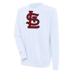 White St. Louis Cardinals Antigua Victory Pullover Sweatshirt
