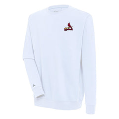 White St. Louis Cardinals Antigua Victory Pullover Sweatshirt