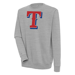 Heather Gray Texas Rangers Antigua Victory Pullover Sweatshirt