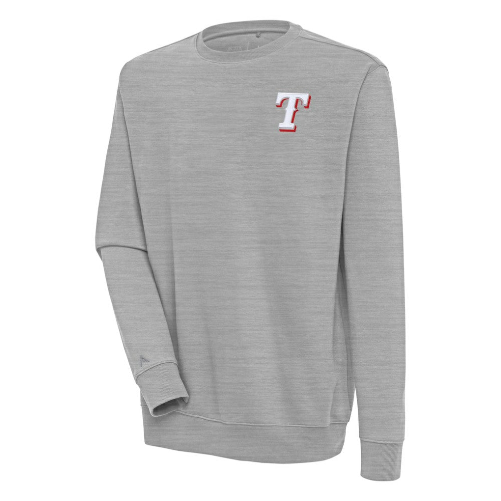 Heather Gray Texas Rangers Antigua Victory Pullover Sweatshirt