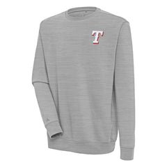 Heather Gray Texas Rangers Antigua Victory Pullover Sweatshirt