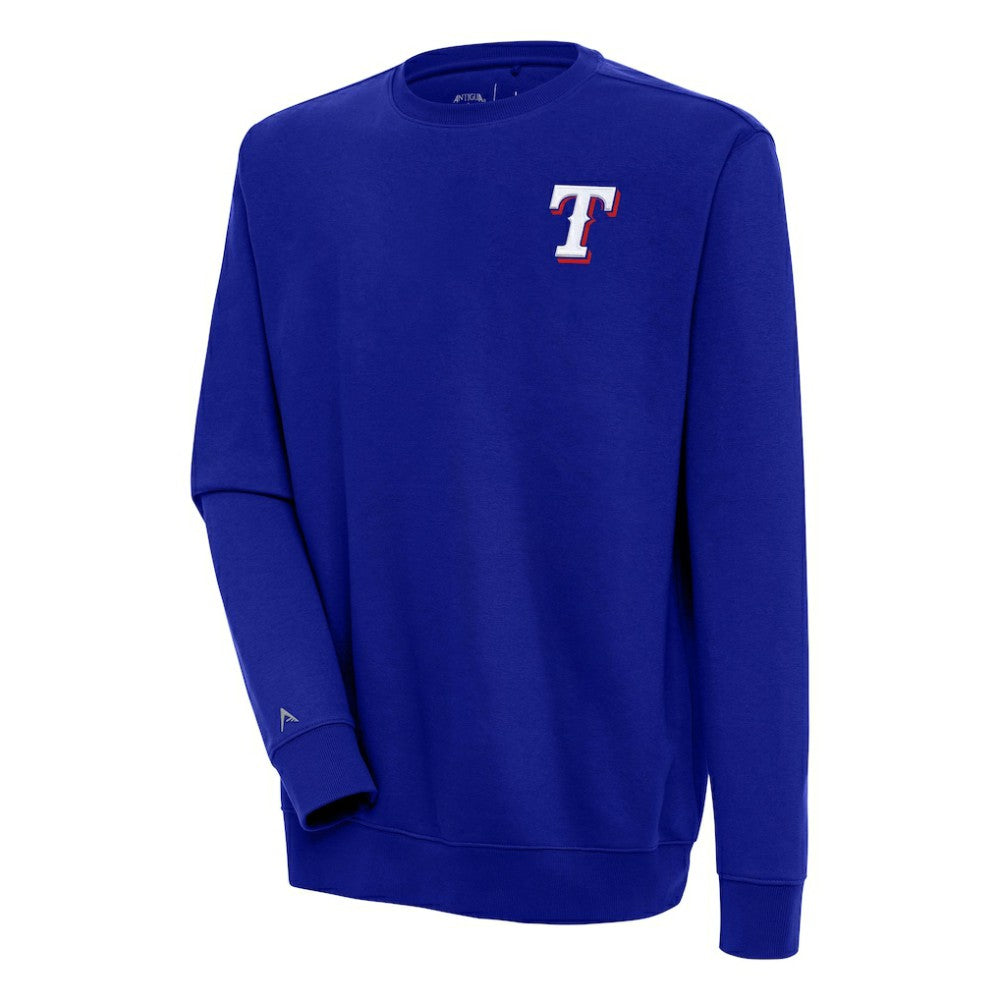 Royal Texas Rangers Antigua Victory Pullover Sweatshirt
