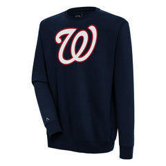 Navy Washington Nationals Antigua Victory Pullover Sweatshirt