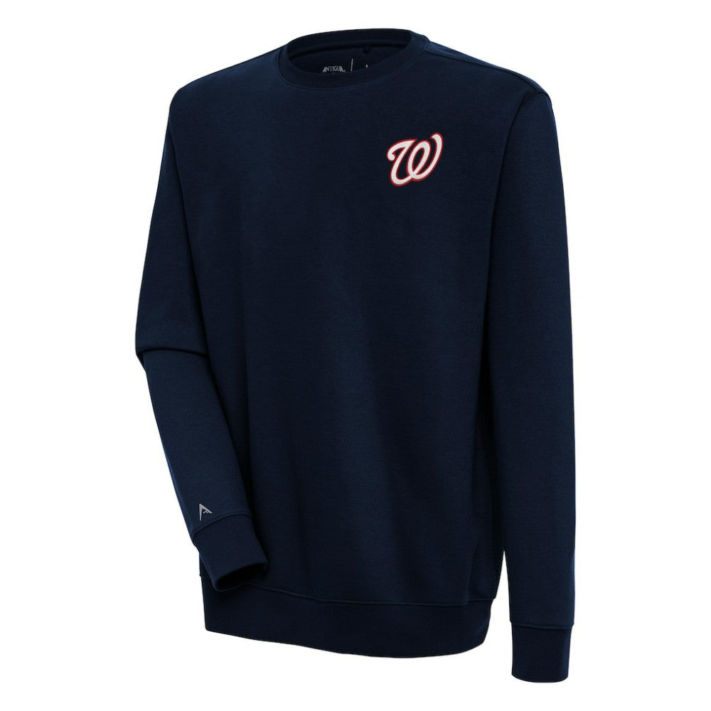Navy Washington Nationals Antigua Victory Pullover Sweatshirt