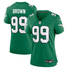 Jerome Brown  Women's Alternate Game Jersey - Philadelphia Eagles Jerseys