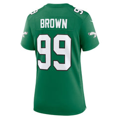 Jerome Brown  Women's Alternate Game Jersey - Philadelphia Eagles Jerseys
