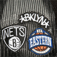 Mitchell & Ness Brooklyn Nets Times Up Classic Script Cord Trucker Hat