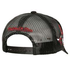 Mitchell & Ness Chicago Bulls Times Up Classic Script Cord Trucker Hat