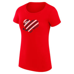 NHL Detroit Red Wings G-III 4Her by Carl Banks Women's Super-Slim Fit Lightweight Heart T-Shirt
