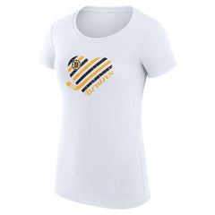 NHL Boston Bruins G-III 4Her by Carl Banks Women's Super-Slim Fit Lightweight Heart T-Shirt