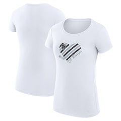 NHL Los Angeles Kings G-III 4Her by Carl Banks Women's Super-Slim Fit Lightweight Heart T-Shirt