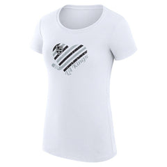 NHL Los Angeles Kings G-III 4Her by Carl Banks Women's Super-Slim Fit Lightweight Heart T-Shirt
