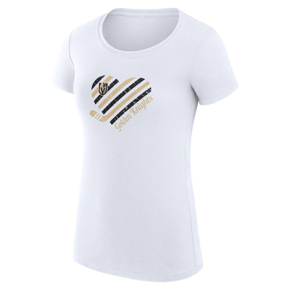NHL Vegas Golden Knights G-III 4Her by Carl Banks Women's Super-Slim Fit Lightweight Heart T-Shirt