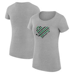 NHL Dallas Stars G-III 4Her by Carl Banks Women's Super-Slim Fit Lightweight Heart T-Shirt