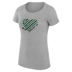 NHL Dallas Stars G-III 4Her by Carl Banks Women's Super-Slim Fit Lightweight Heart T-Shirt