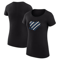 NHL St. Louis Blues G-III 4Her by Carl Banks Women's Super-Slim Fit Lightweight Heart T-Shirt