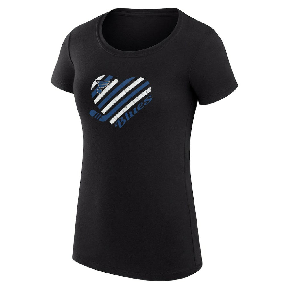 NHL St. Louis Blues G-III 4Her by Carl Banks Women's Super-Slim Fit Lightweight Heart T-Shirt