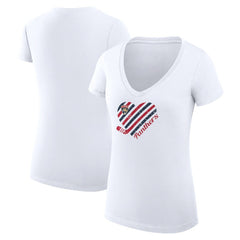 NHL Florida Panthers G-III 4Her by Carl Banks Women's Super-Slim Fit Lightweight Heart V-Neck T-Shirt