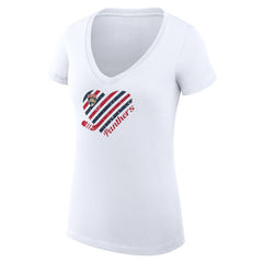 NHL Florida Panthers G-III 4Her by Carl Banks Women's Super-Slim Fit Lightweight Heart V-Neck T-Shirt