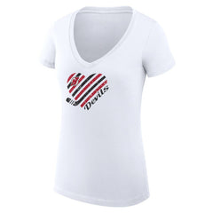 NHL New Jersey Devils G-III 4Her by Carl Banks Women's Super-Slim Fit Lightweight Heart V-Neck T-Shirt