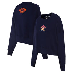 Navy Houston Astros Pro Standard Women's Painted Sky Pullover Sweatshirt