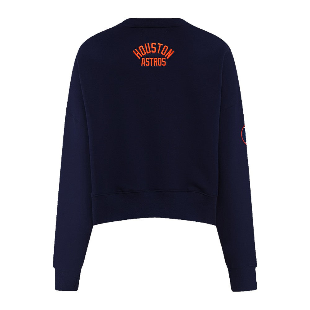 Navy Houston Astros Pro Standard Women's Painted Sky Pullover Sweatshirt