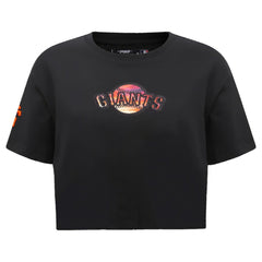 Black San Francisco Giants Pro Standard Women's Painted Sky Boxy Cropped T-Shirt