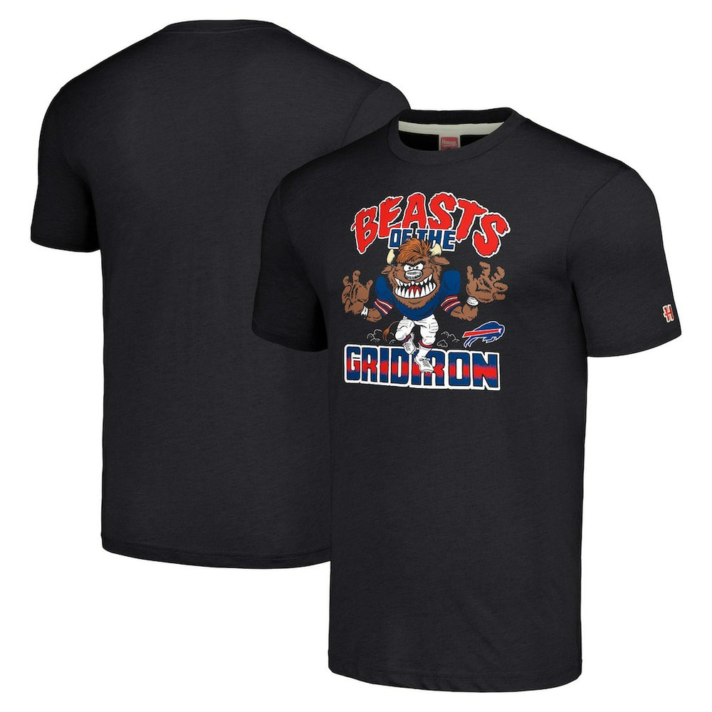 Homage Unisex Monsters of the Gridiron Halloween Tri-Blend T-Shirt - Buffalo Bills T-shirts