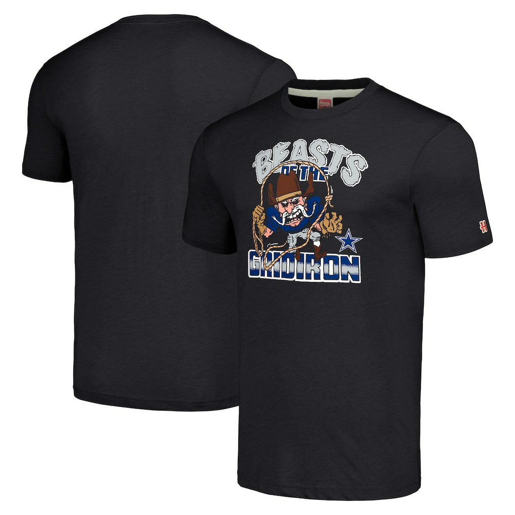 Homage Unisex Monsters of the Gridiron Halloween Tri-Blend T-Shirt - Dallas Cowboys T-shirts
