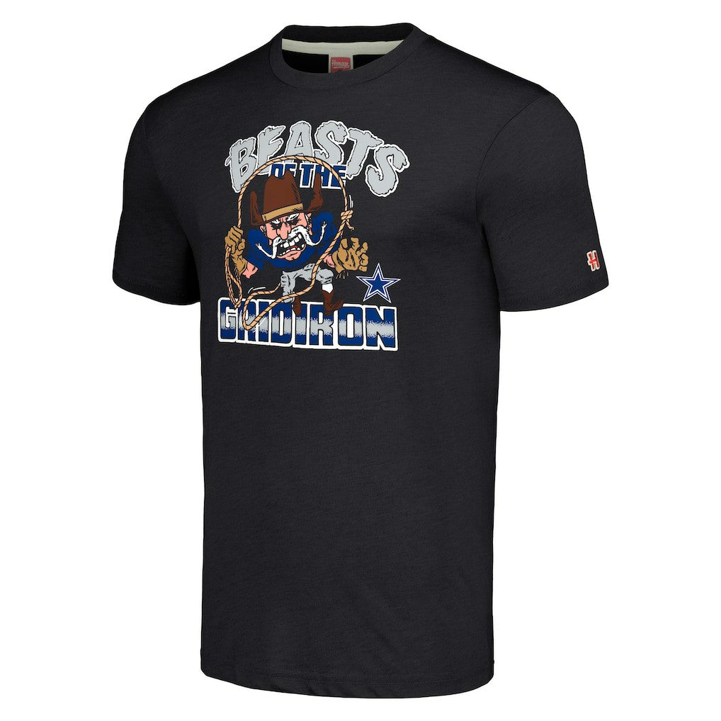 Homage Unisex Monsters of the Gridiron Halloween Tri-Blend T-Shirt - Dallas Cowboys T-shirts