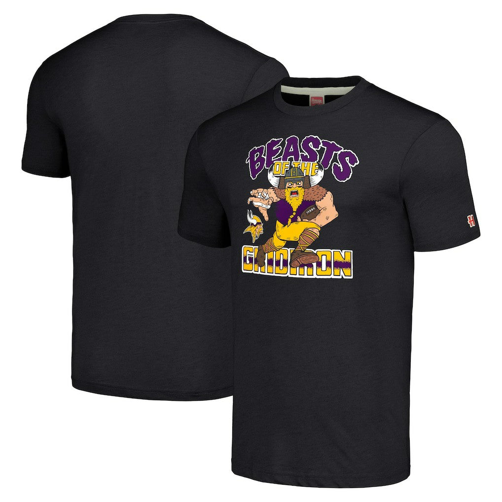 Homage Unisex Monsters of the Gridiron Halloween Tri-Blend T-Shirt - Minnesota Vikings T-shirts