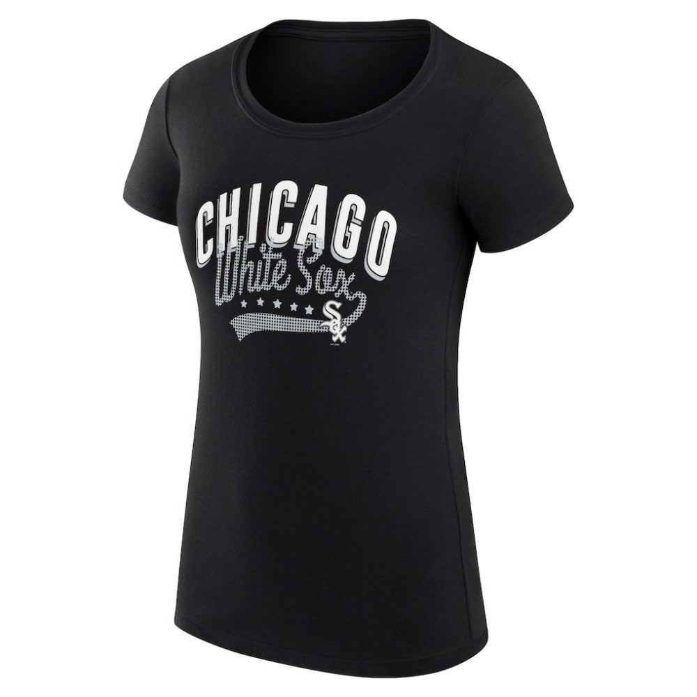 Black Chicago White Sox G-III 4Her by Carl Banks Women's Super-Slim Fit Lightweight Filigree Team T-Shirt