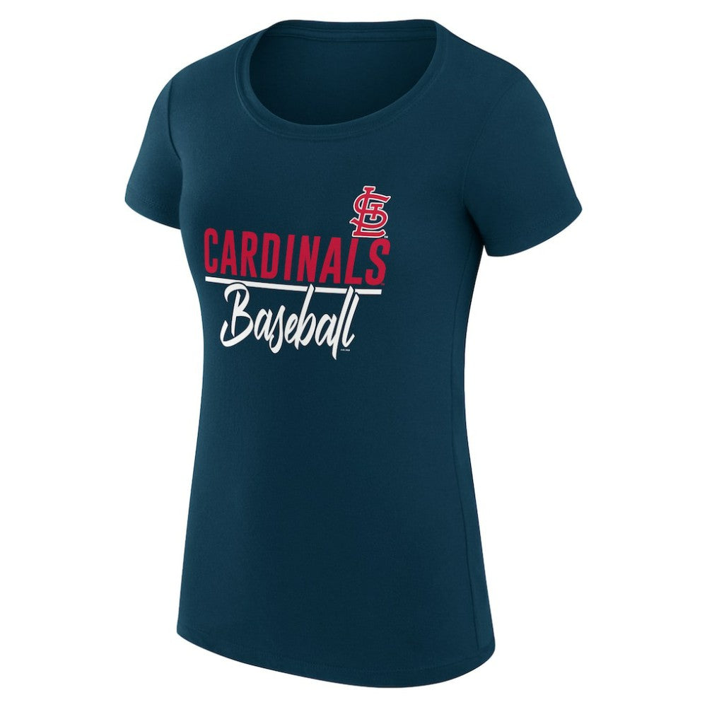 Navy St. Louis Cardinals G-III 4Her by Carl Banks Women's Super-Slim Fit Lightweight Team Graphic T-Shirt