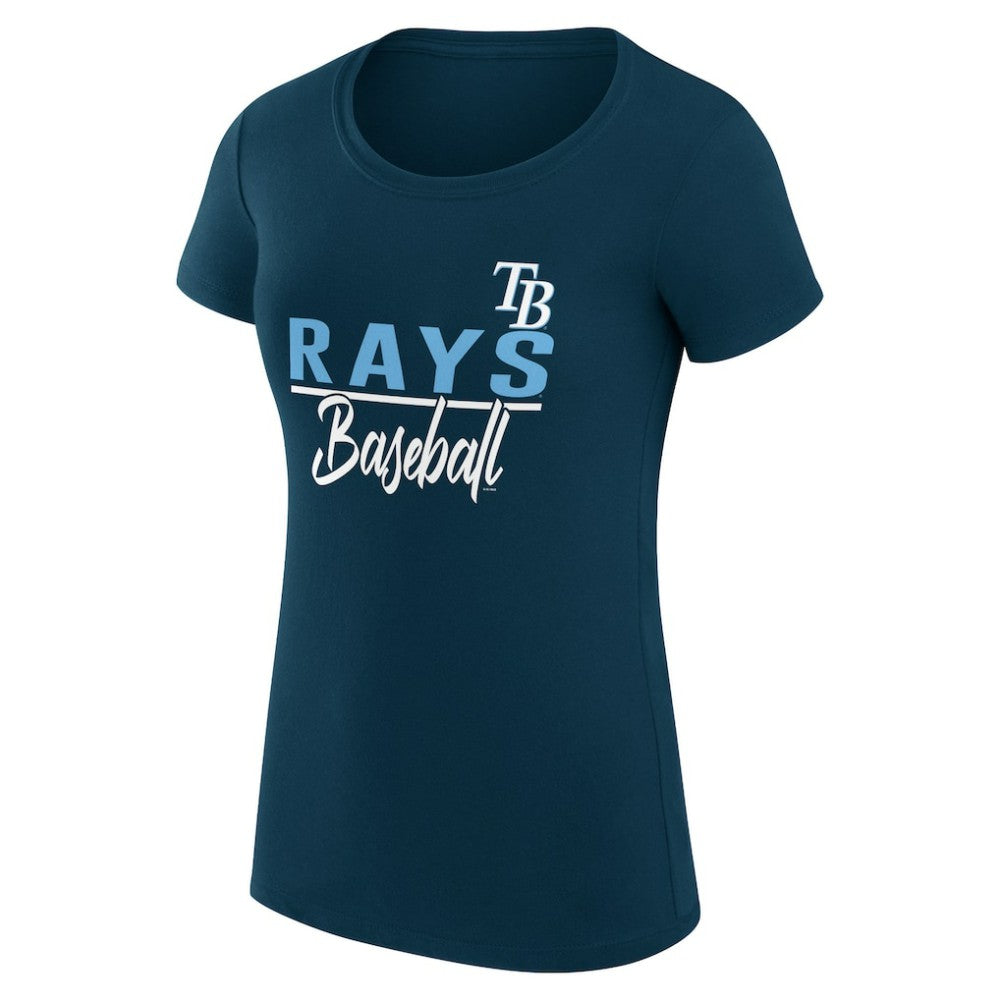 Navy Tampa Bay Rays G-III 4Her by Carl Banks Women's Super-Slim Fit Lightweight Team Graphic T-Shirt
