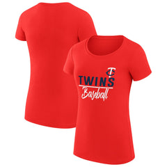 Red Minnesota Twins G-III 4Her by Carl Banks Women's Super-Slim Fit Lightweight Team Graphic T-Shirt