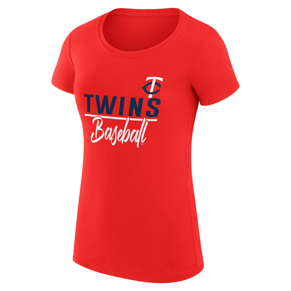 Red Minnesota Twins G-III 4Her by Carl Banks Women's Super-Slim Fit Lightweight Team Graphic T-Shirt