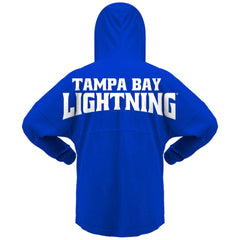 NHL Tampa Bay Lightning Fanatics Women's Jersey Lace-Up V-Neck Long Sleeve Hoodie T-Shirt