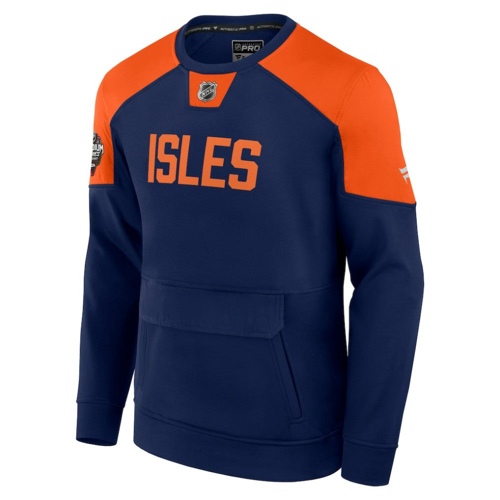 NHL New York Islanders Fanatics 2024 NHL Stadium Series Authentic Pro Fleece Logo Pullover Sweatshirt