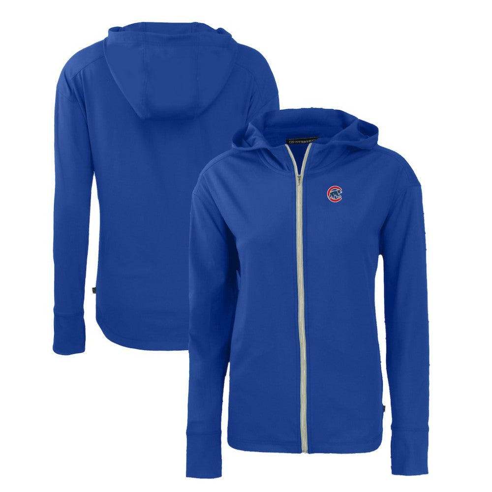 Royal Chicago Cubs Cutter & Buck Women's Daybreak Eco Recycled Full-Zip Hoodie