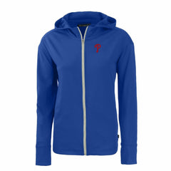 Royal Philadelphia Phillies Cutter & Buck Women's Daybreak Eco Recycled Full-Zip Hoodie