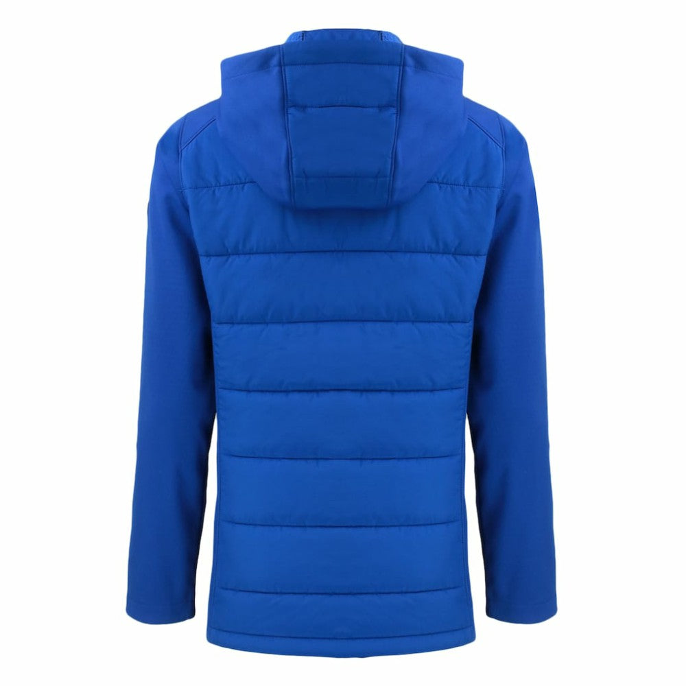 Royal Los Angeles Dodgers Cutter & Buck Women's Evoke Hybrid Eco Softshell Recycled Full-Zip Hoodie Jacket