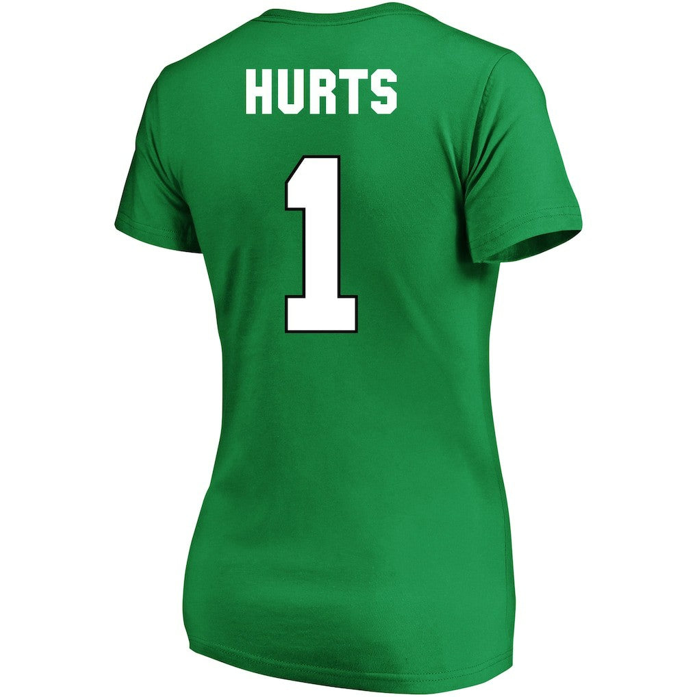 Jalen Hurts  Women's Plus Size Fair Catch Name & Number Scoop Neck T-Shirt - Philadelphia Eagles T-shirts