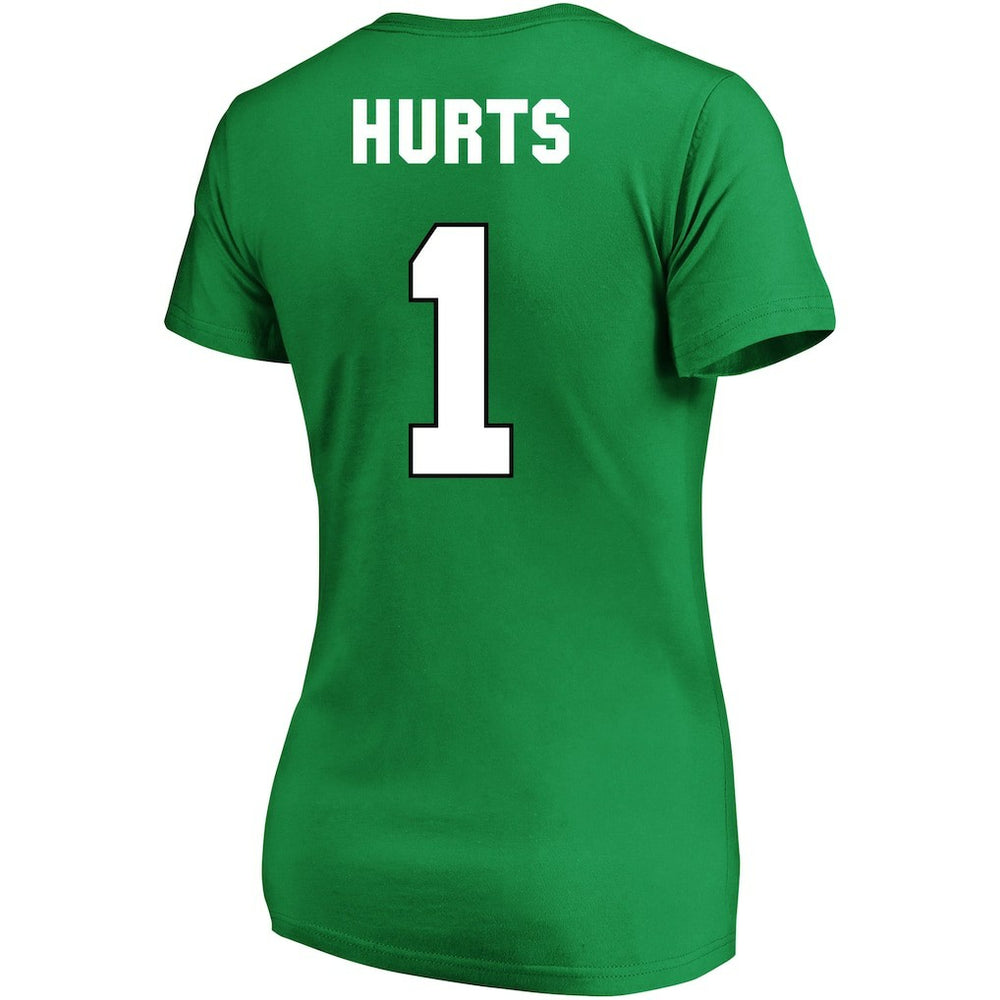Jalen Hurts  Women's Plus Size Fair Catch Name & Number Scoop Neck T-Shirt - Philadelphia Eagles T-shirts