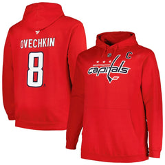 NHL Alexander Ovechkin Washington Capitals Profile Big & Tall Name & Number Pullover Hoodie