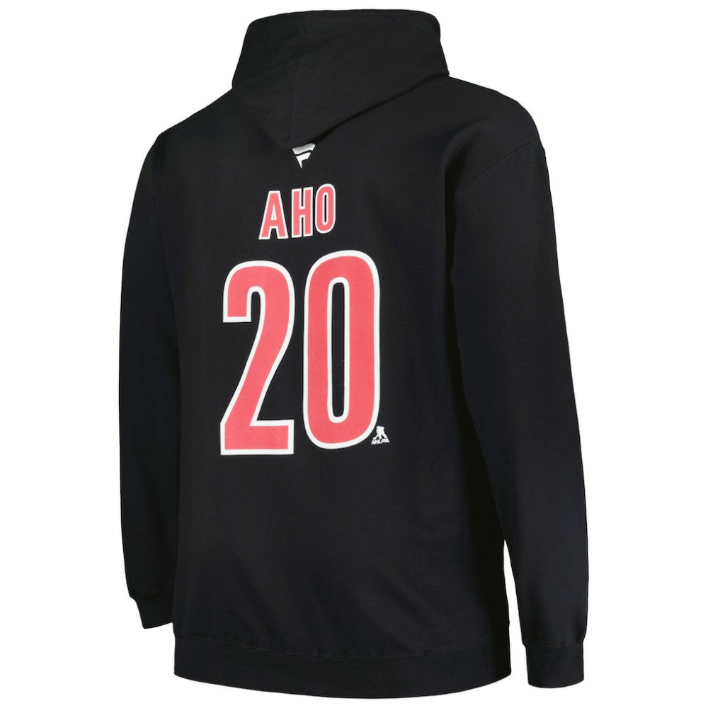 NHL Sebastian Aho Carolina Hurricanes Profile Big & Tall Name & Number Pullover Hoodie