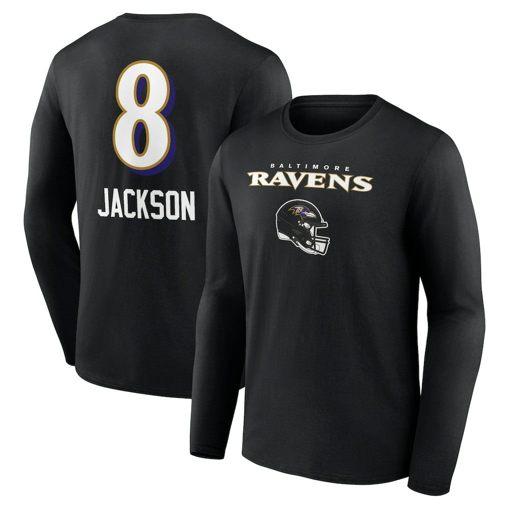 Lamar Jackson  Team Wordmark Long Sleeve T-Shirt - Baltimore Ravens T-shirts