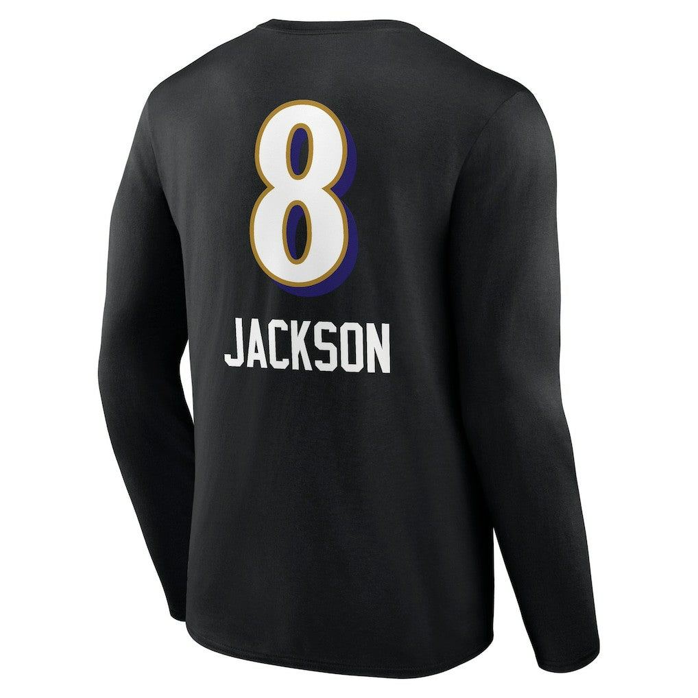 Lamar Jackson  Team Wordmark Long Sleeve T-Shirt - Baltimore Ravens T-shirts